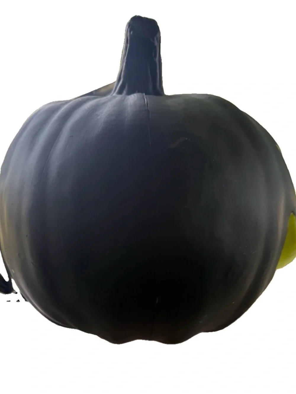 Vintage 2009 Walmart Black Pumpkin Green Blow Mold Light Up Jack O Lantern NWT